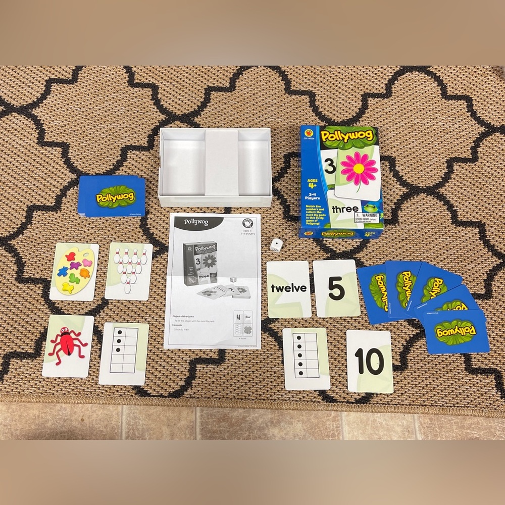 Pollywog Preschool Numbers Matching Card Game Child Development Dice Multiplayer